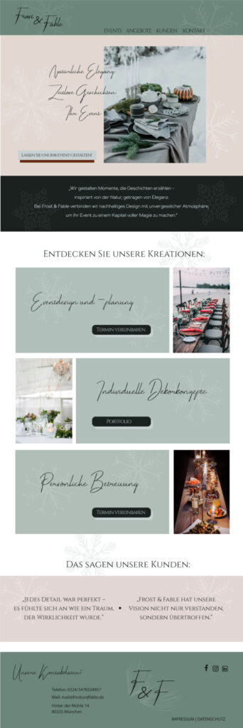 Screendesign Branding für Event-Designer